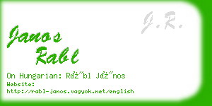 janos rabl business card